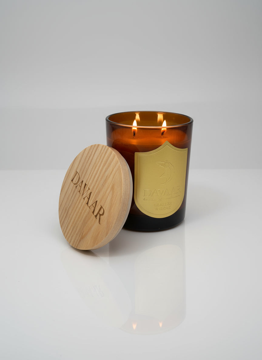 Candle -Leather & Cigar